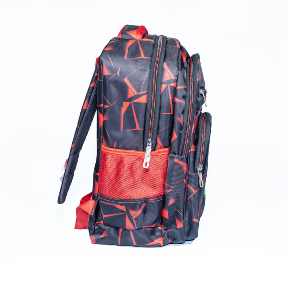 Black Red Geo Backpack