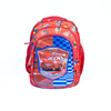 Red racing car kids school backpack – front view