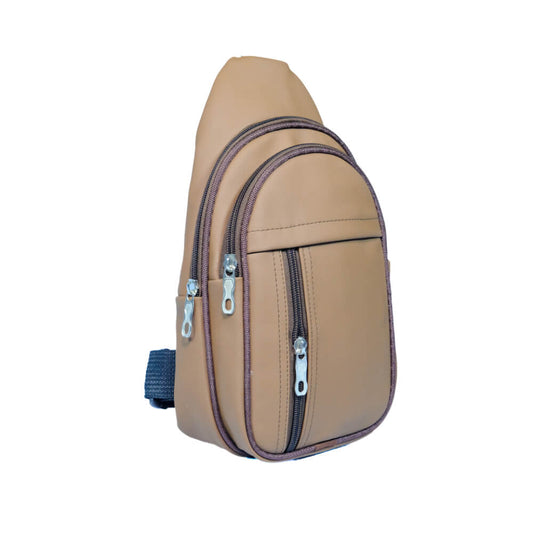 Leather texture crossbody bag – front view
